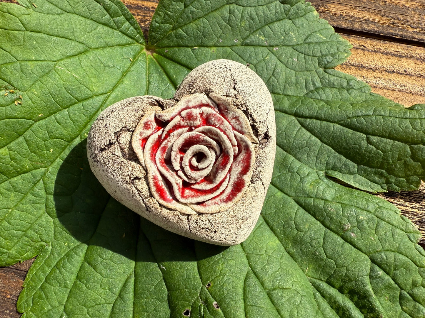 Deko Herz mit Rose