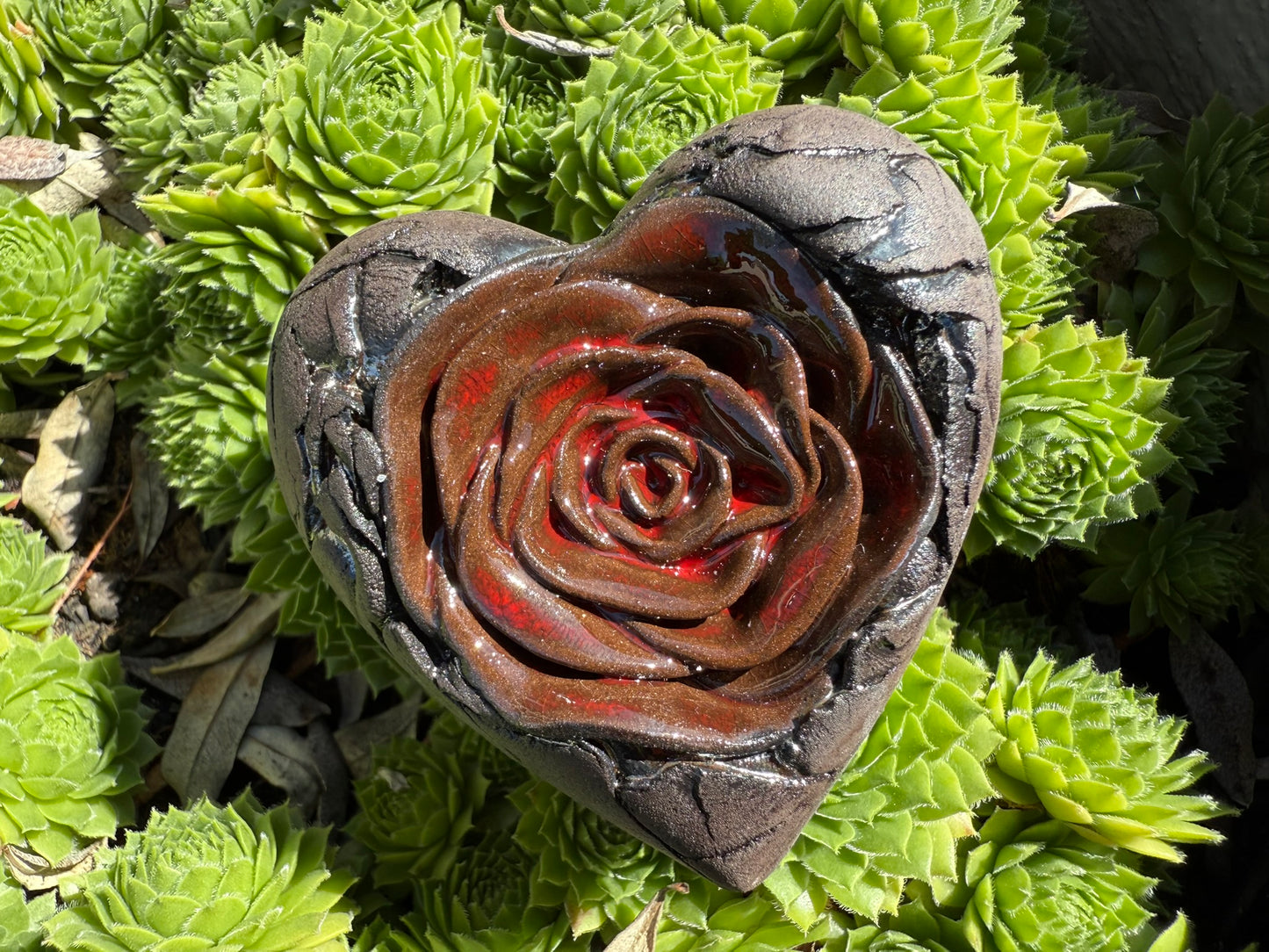 Deko Herz mit Rose