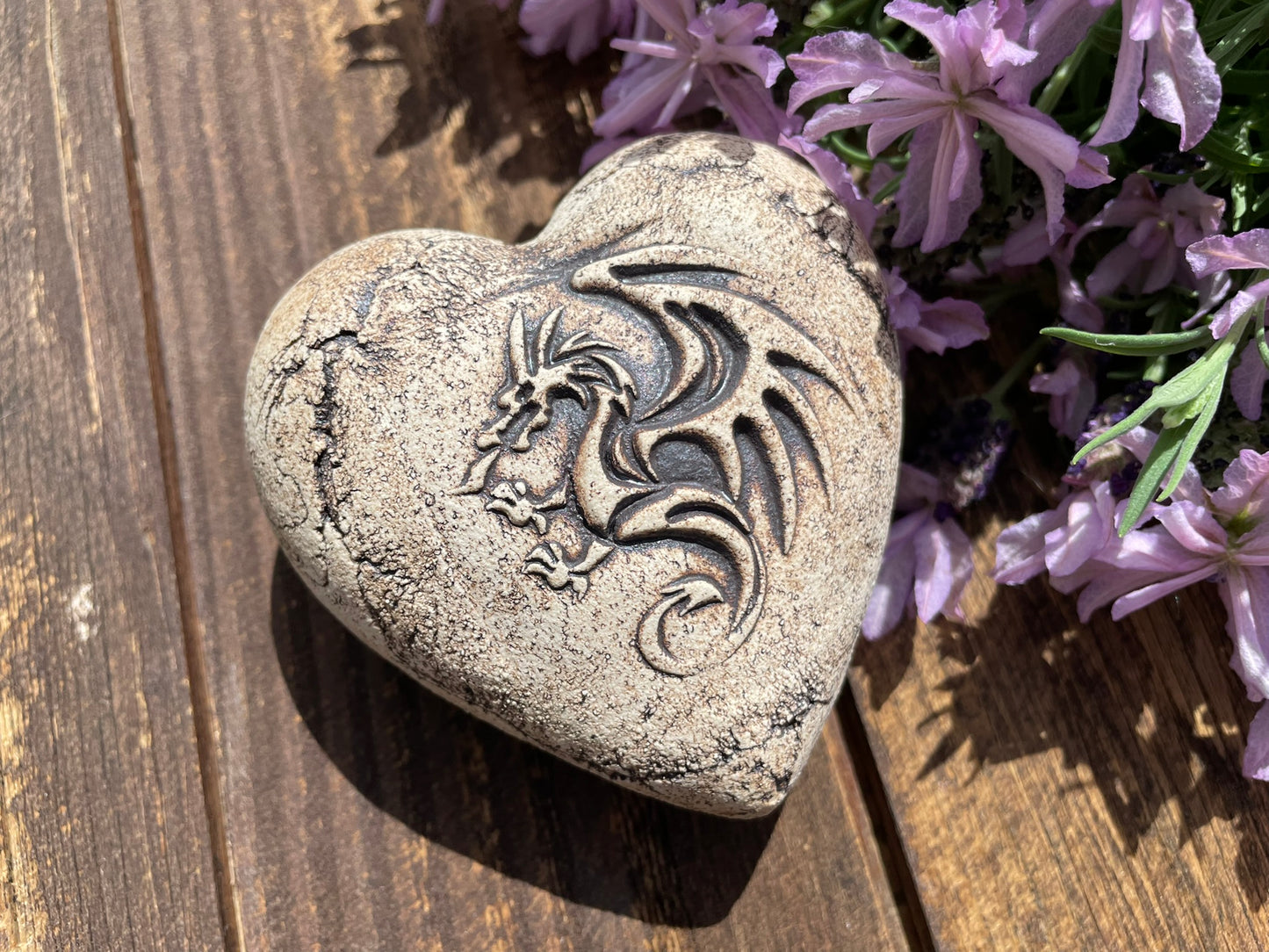 Deko Herz mit Drachen