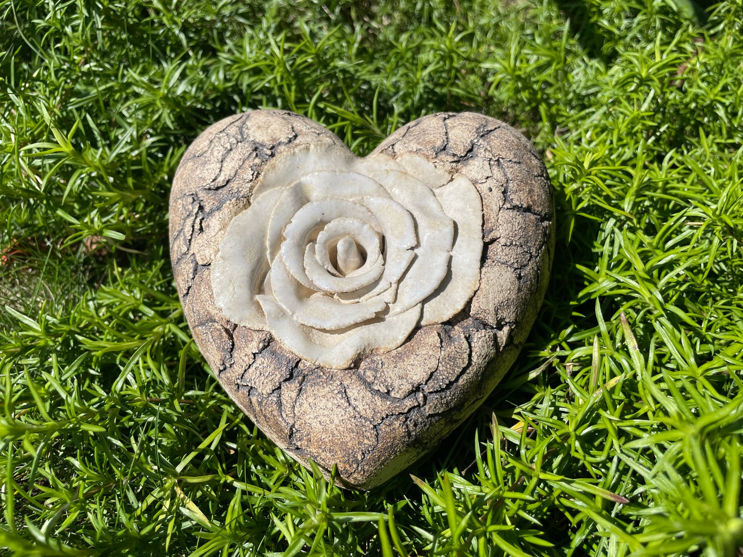 Deko Herz mit Rose