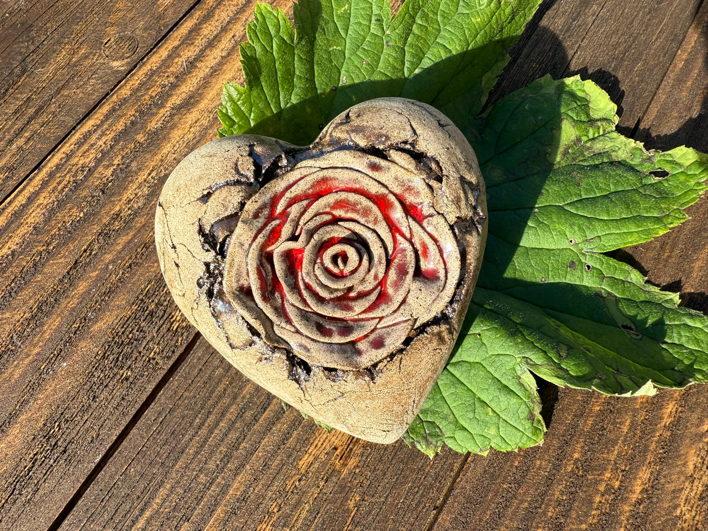 Deko Herz mit Rose