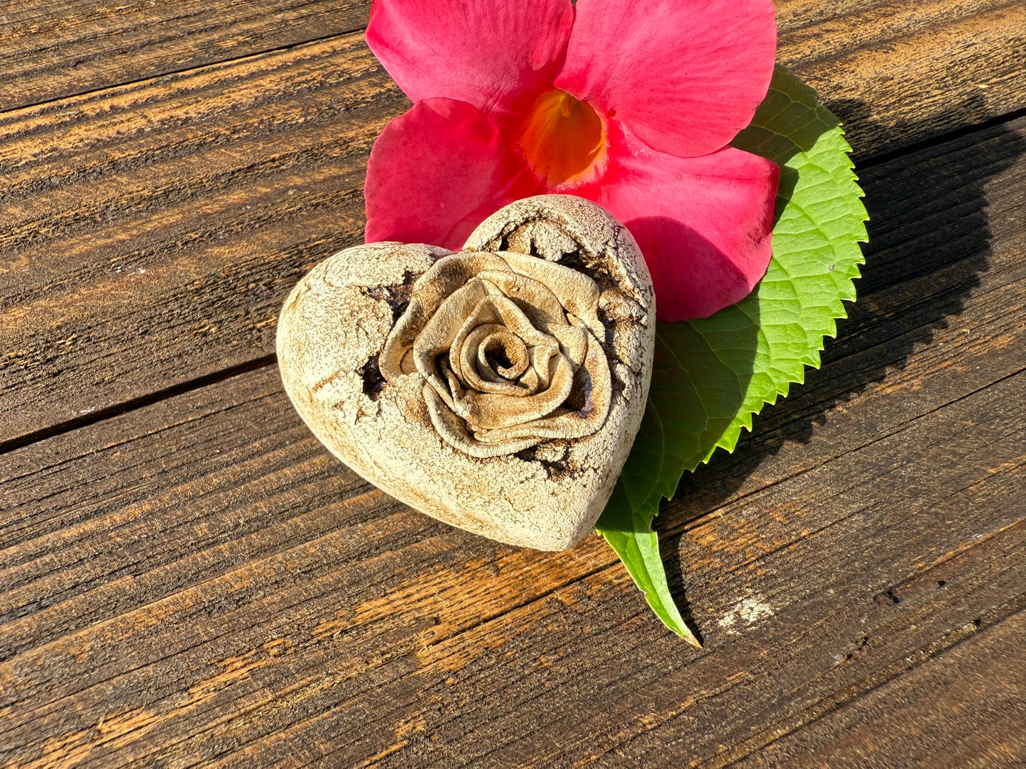 Deko Herz mit Rose