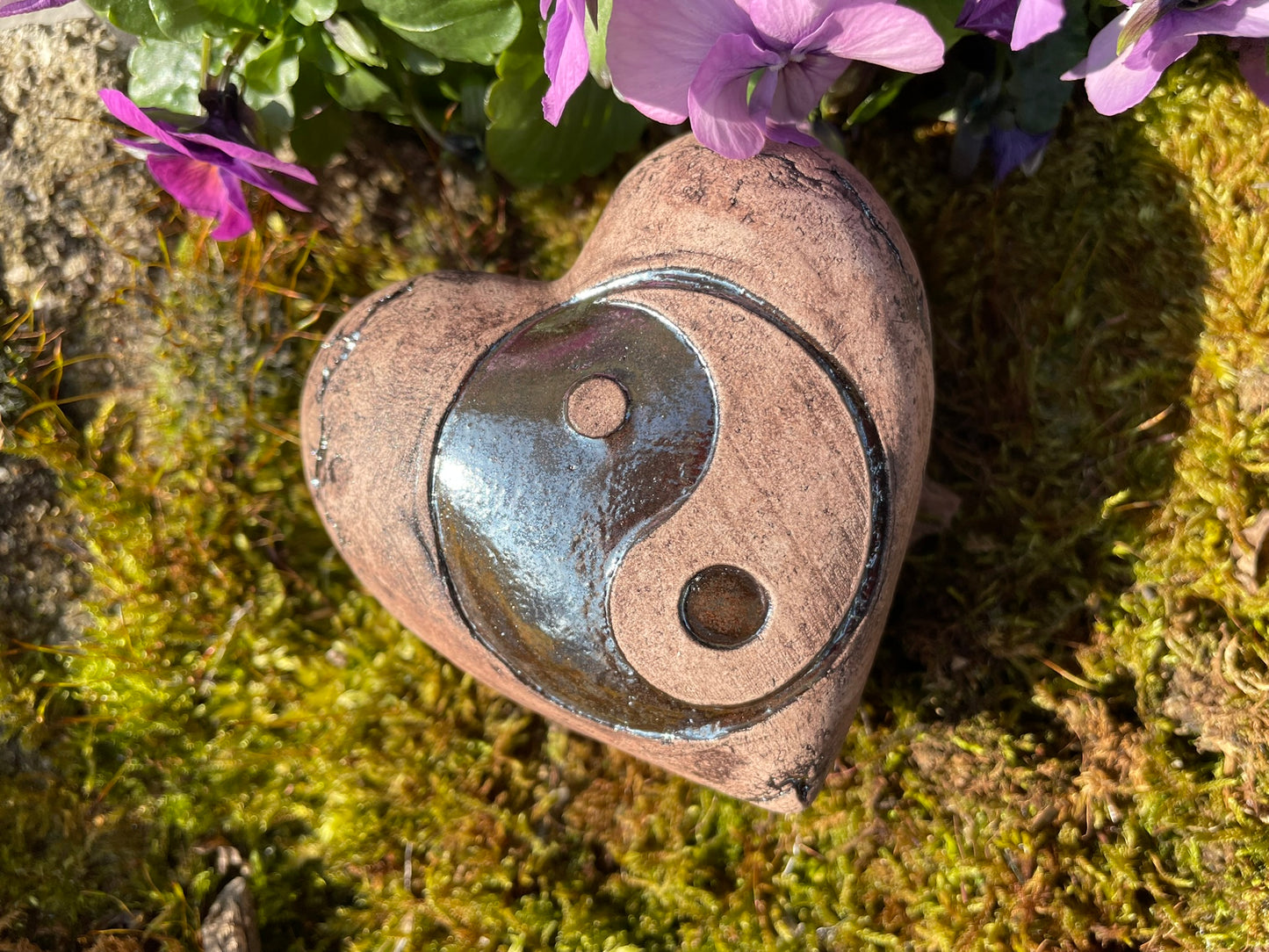 Deko Herz mit Yin & Yang