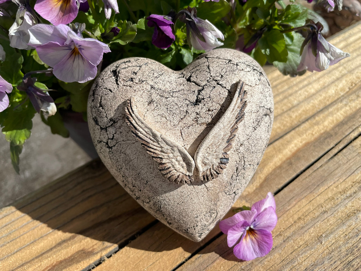 Deko Herz mit Engelsflügel