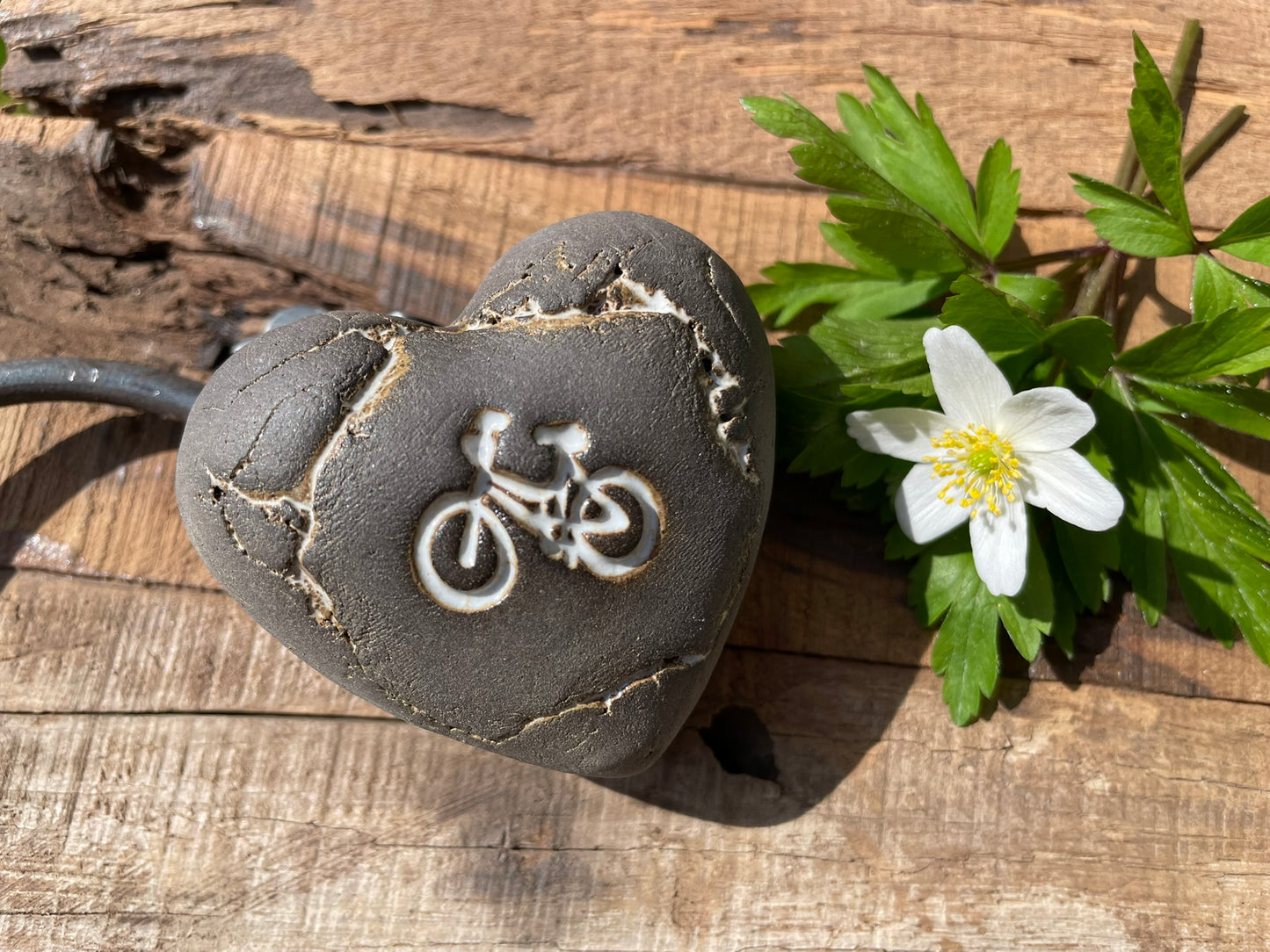 Deko Herz mit Fahrrad