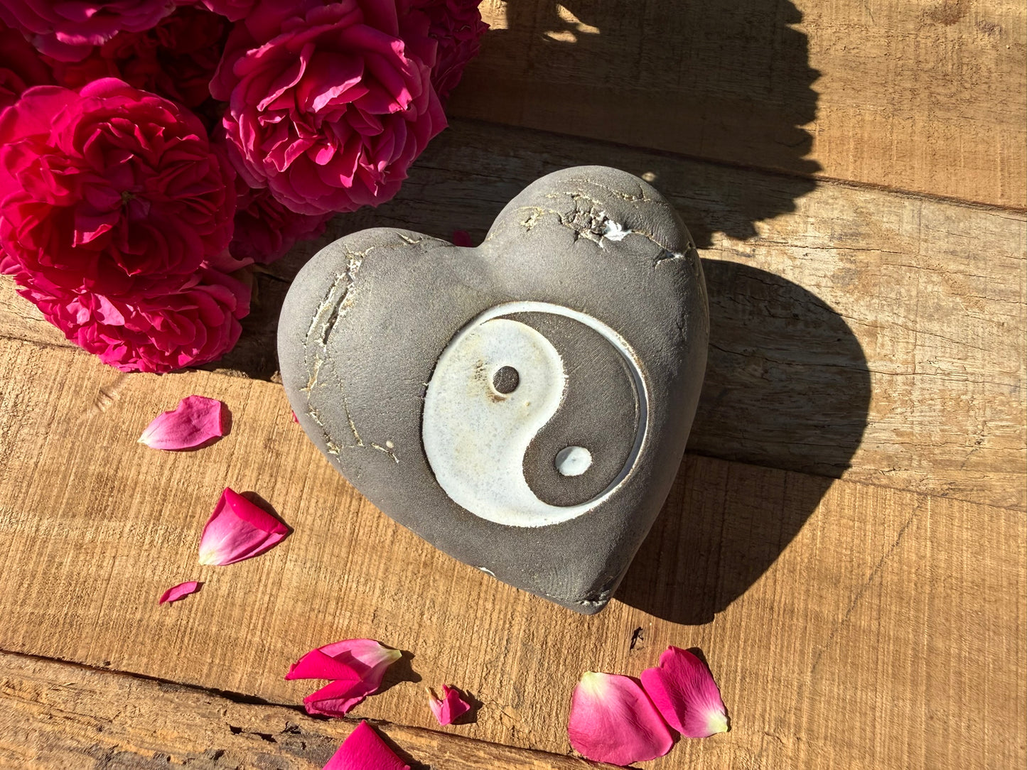 Deko Herz mit Yin & Yang