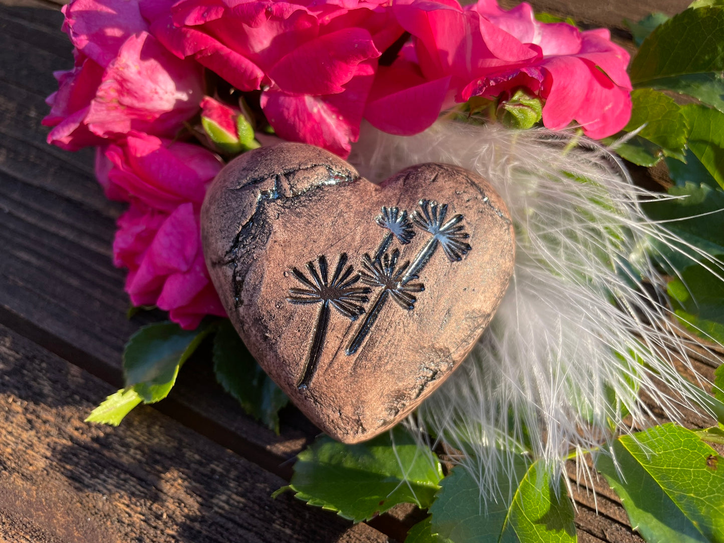 Deko Herz mit Pusteblume