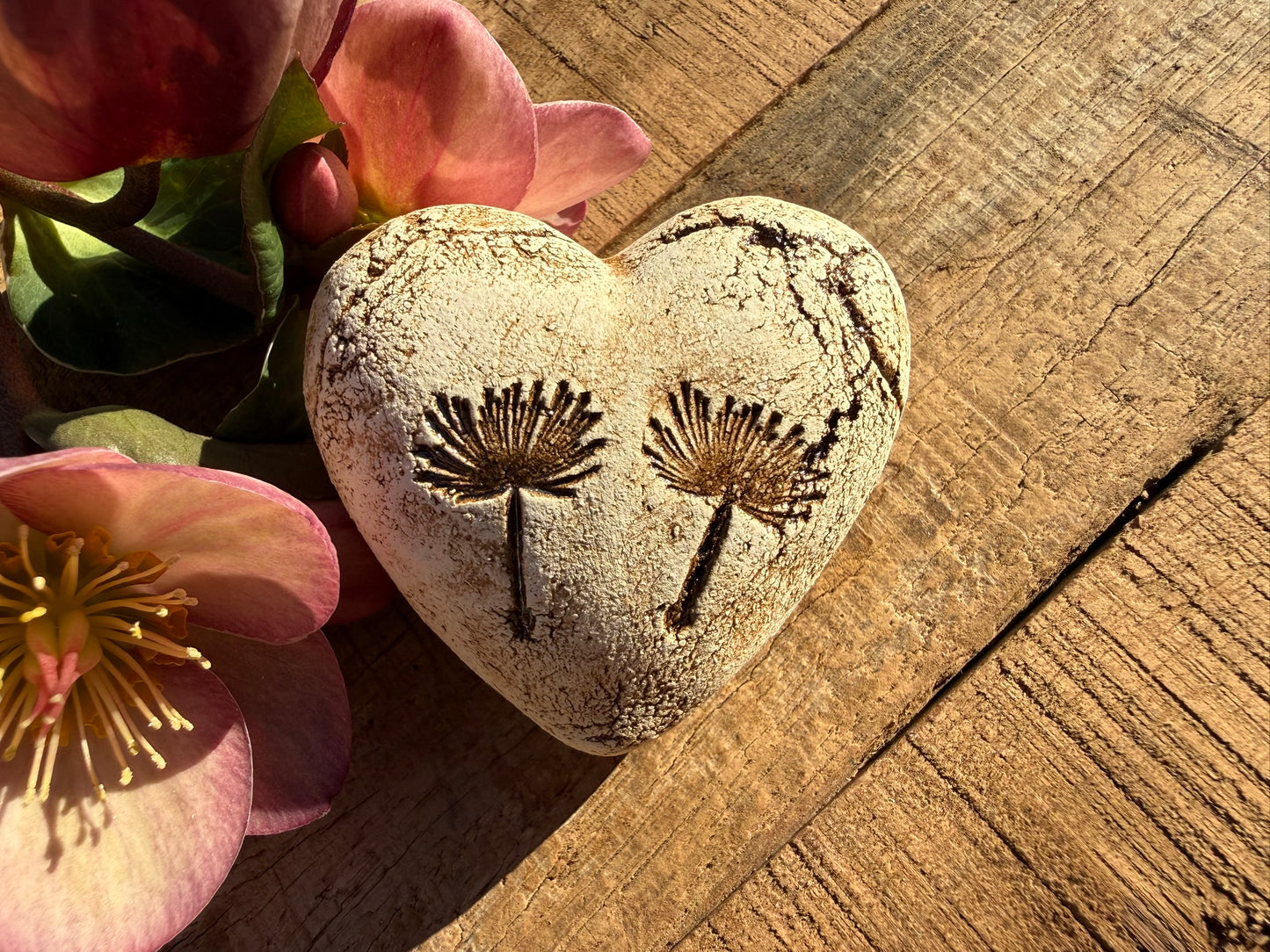 Deko Herz mit Pusteblume