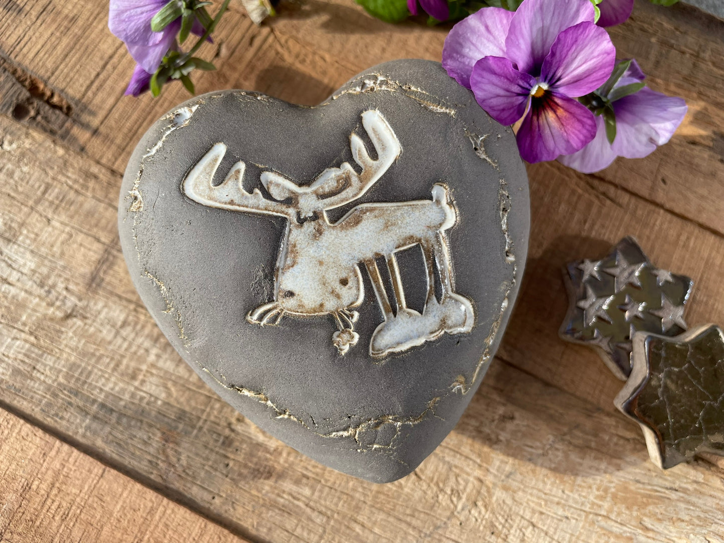 Deko Herz mit Elch