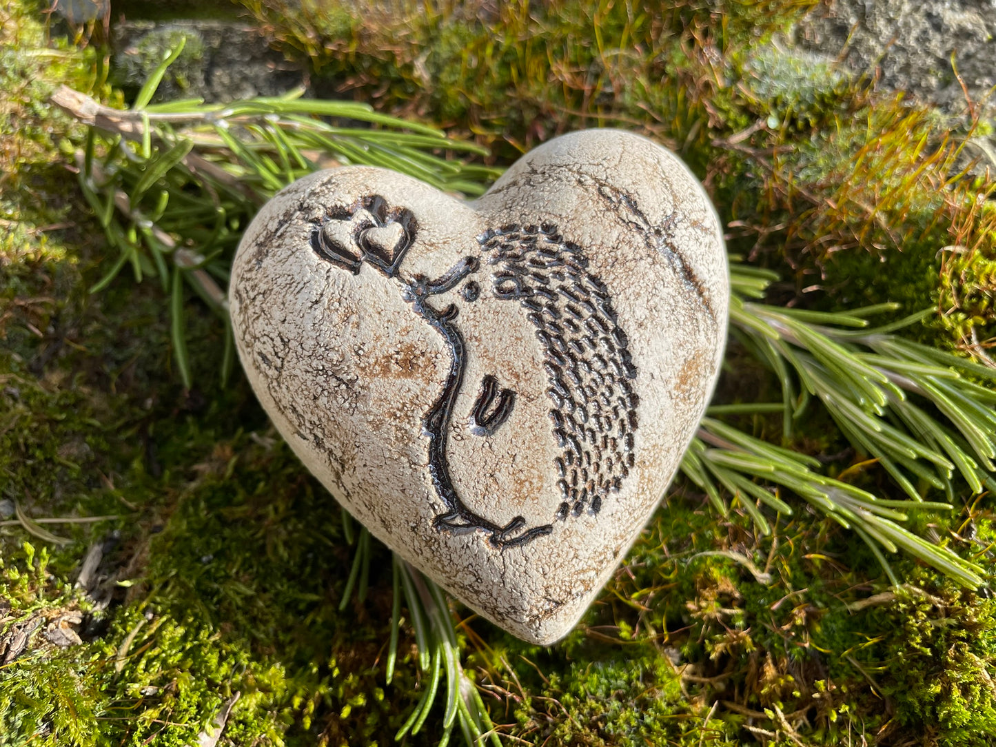 Deko Herz mit Igel