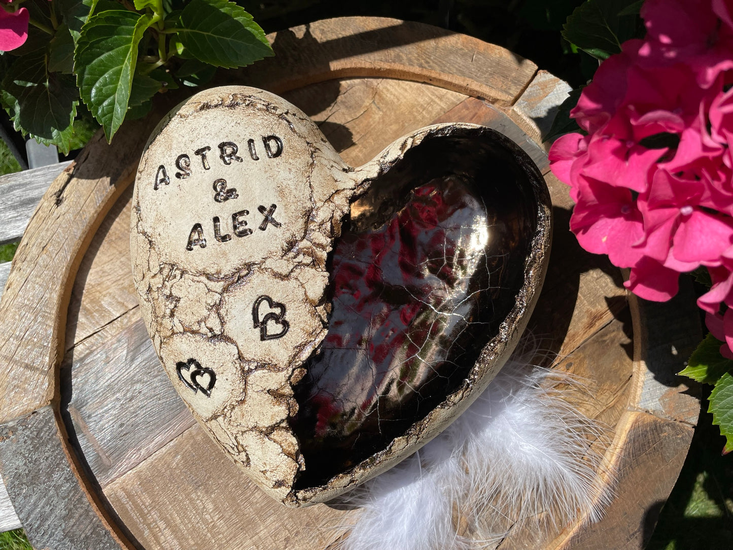 Geschenk Herz mit Kerze L