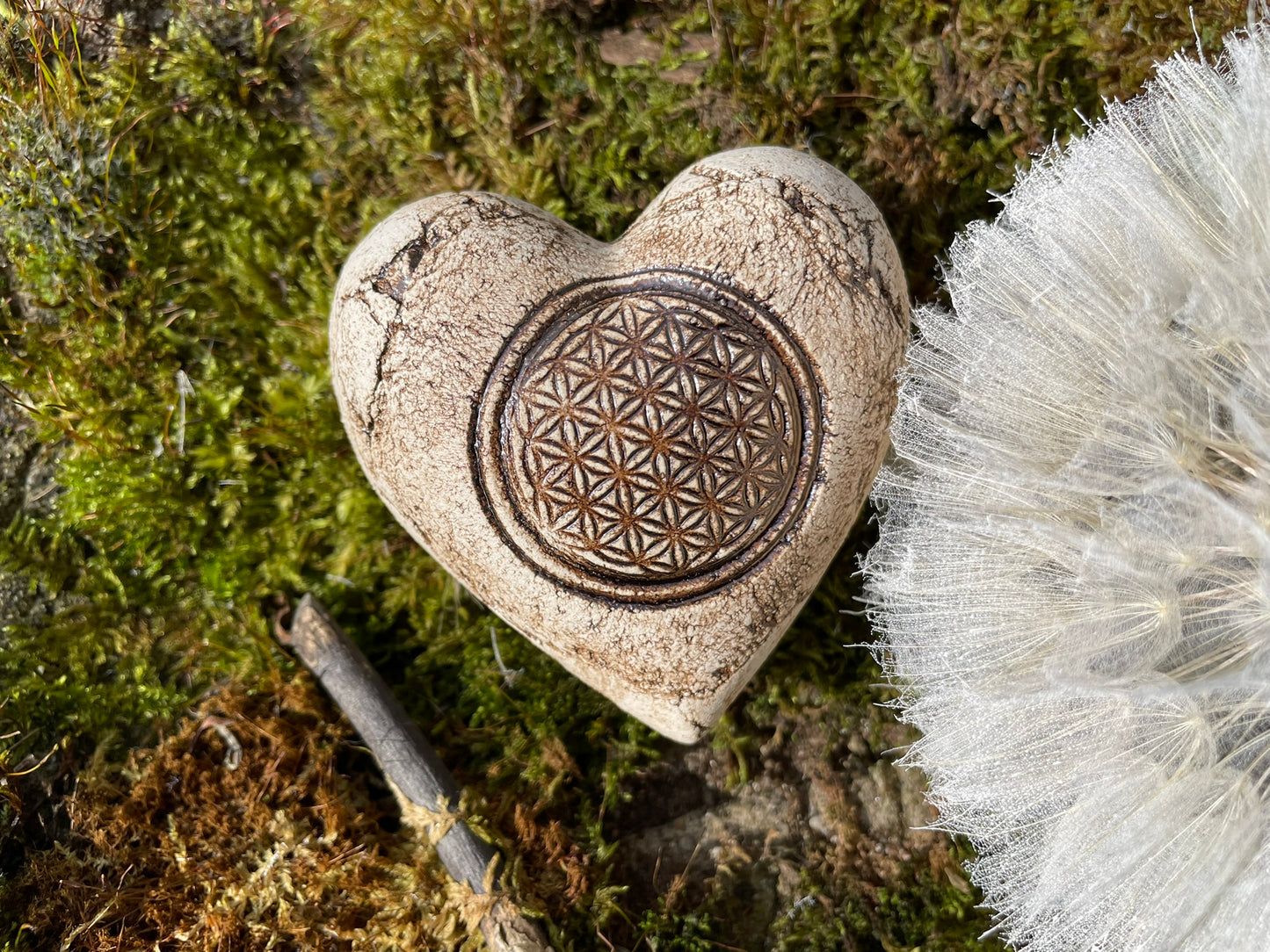 Deko Herz mit Lebensblume