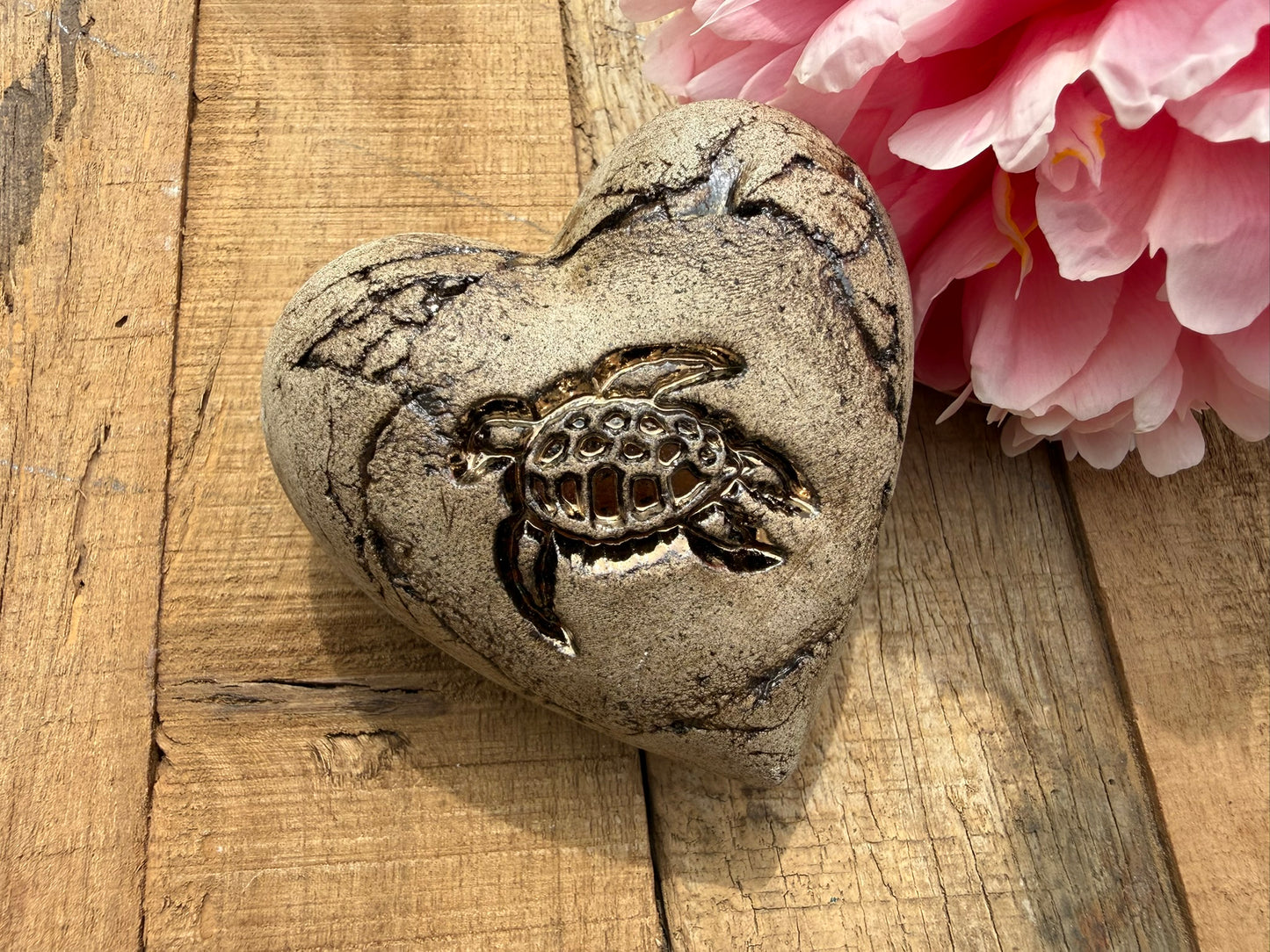 Deko Herz mit Schildkröte