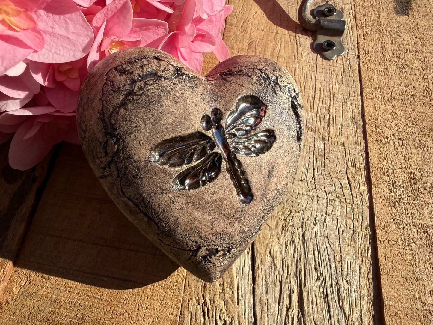 Deko Herz mit Libelle