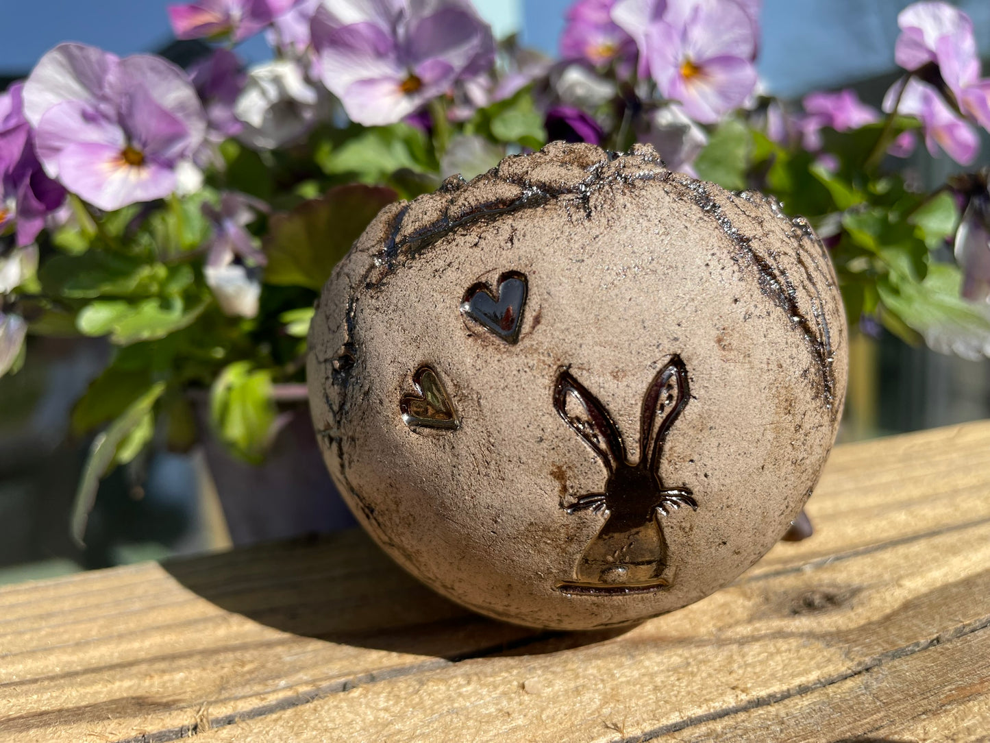 Kugel Licht Ø 8 cm mit Osterhase