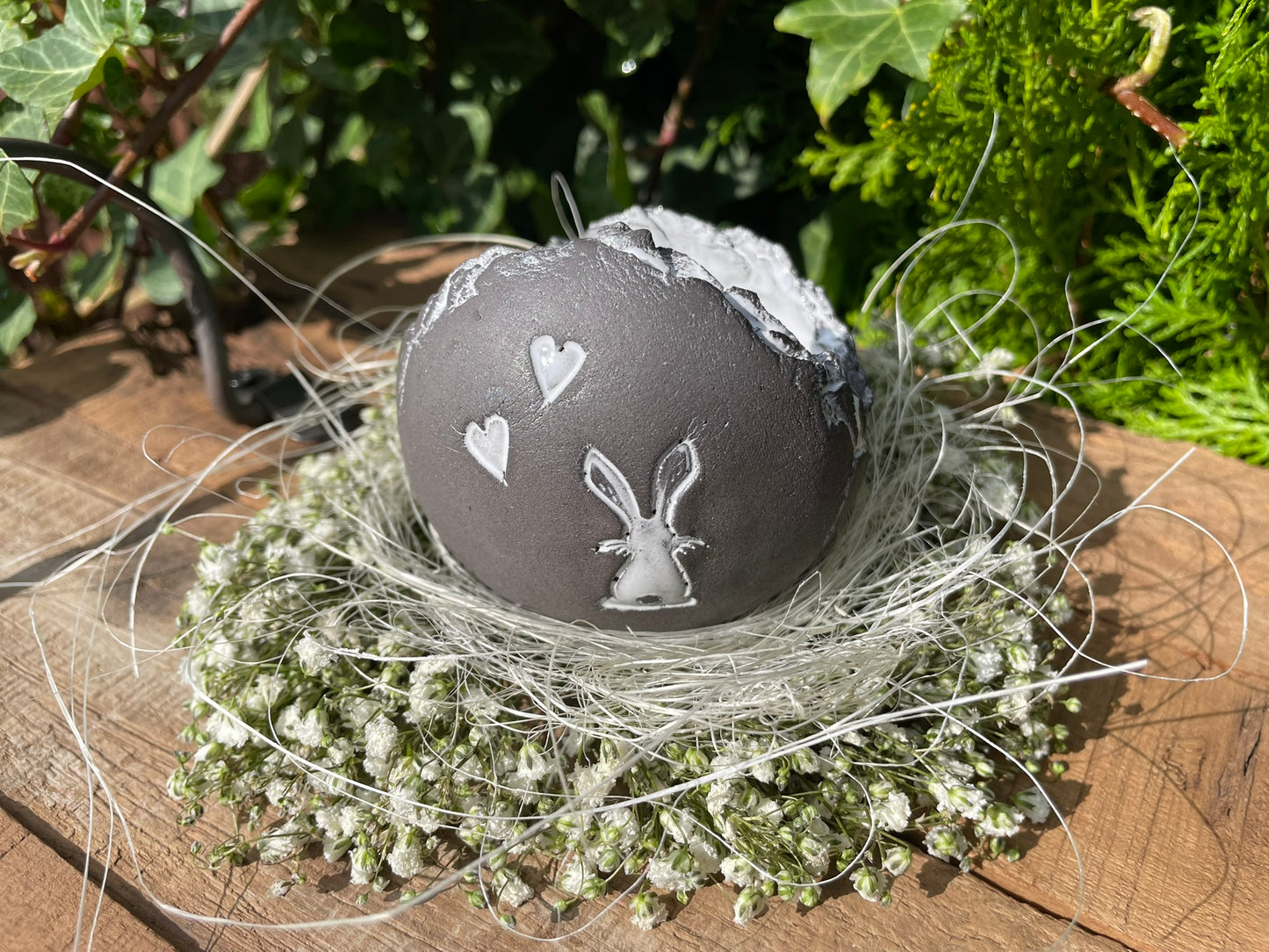 Kugel Licht Ø 8 cm mit Osterhase