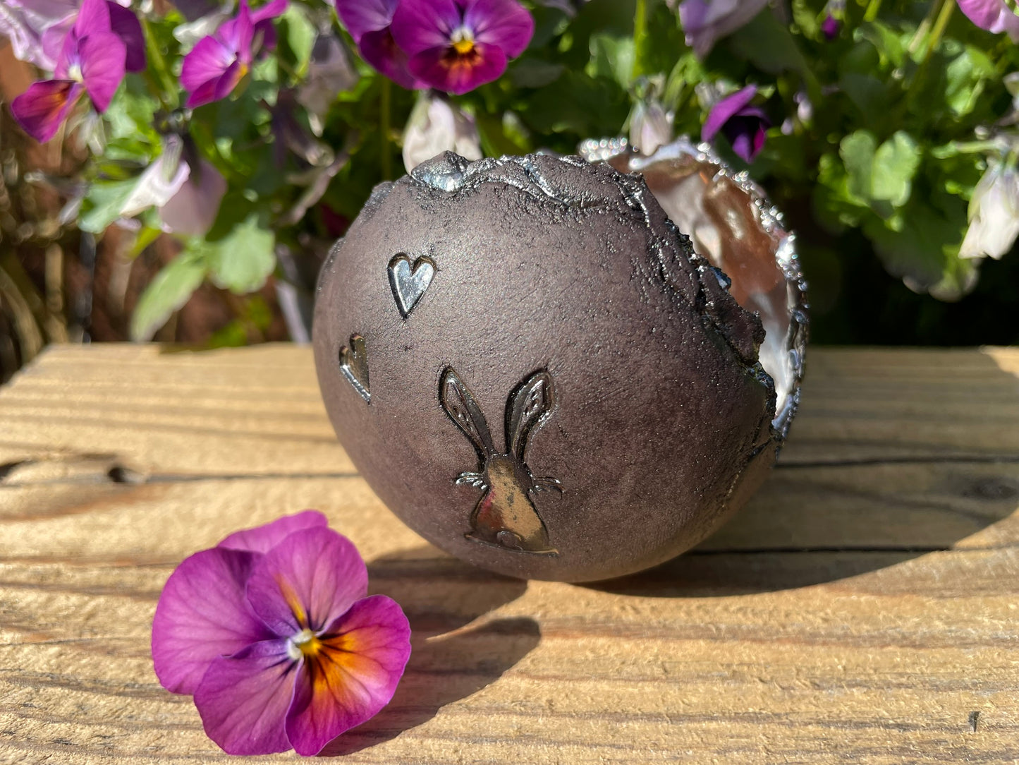 Kugel Licht Ø 8 cm mit Osterhase