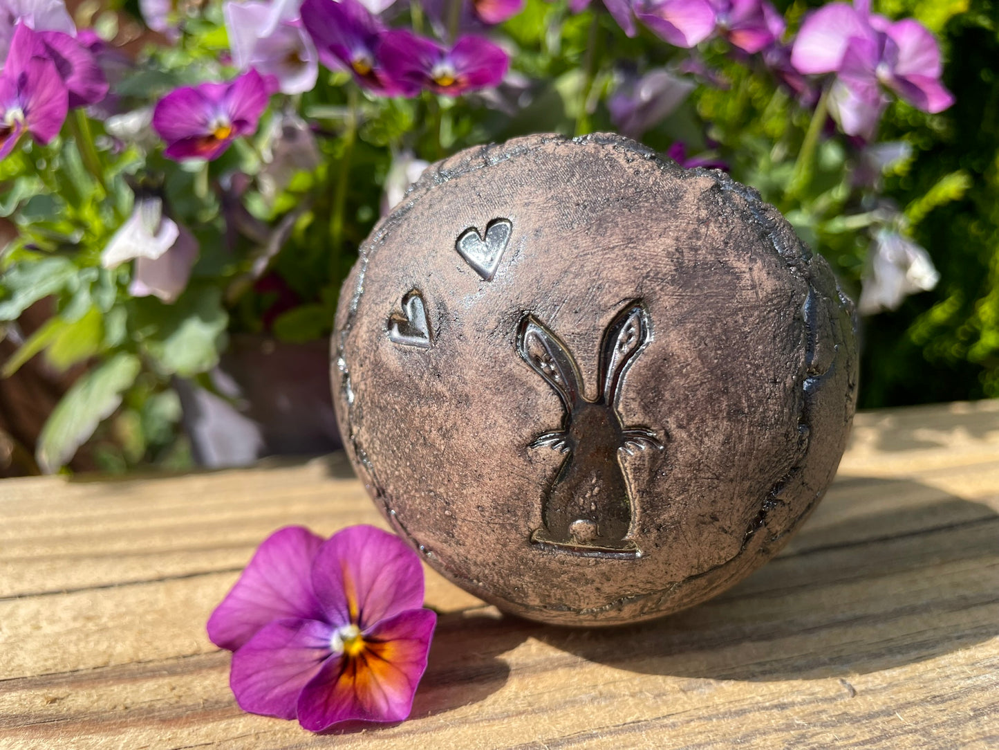 Kugel Licht Ø 8 cm mit Osterhase