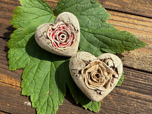 Deko Herz mit Rose