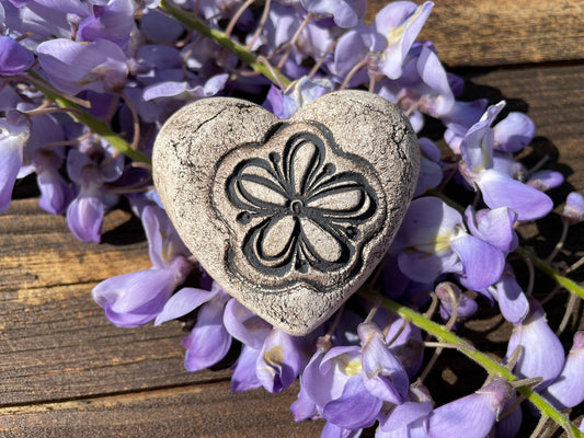 Deko Herz mit Blume Iris