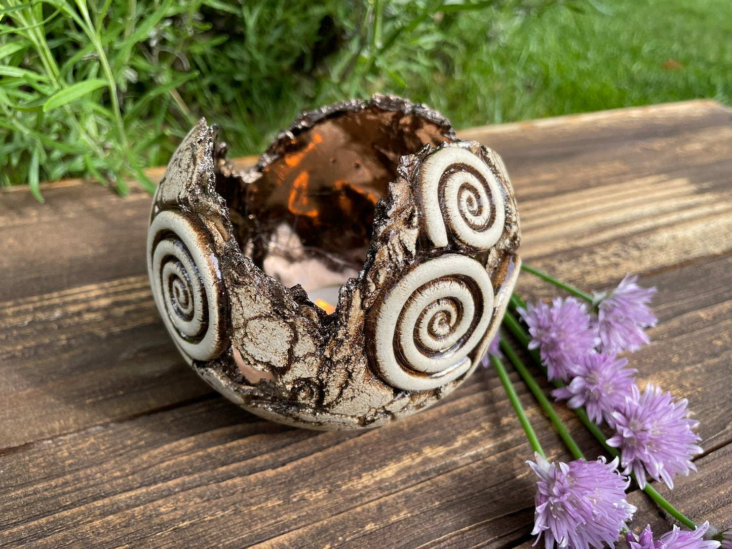 Kugel Licht mit Spiralen