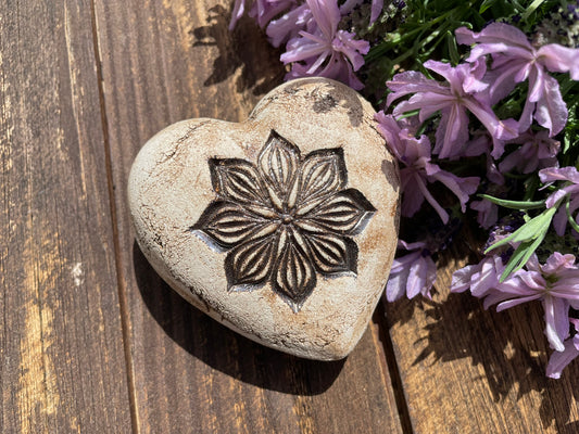 Deko Herz mit Blume Stern