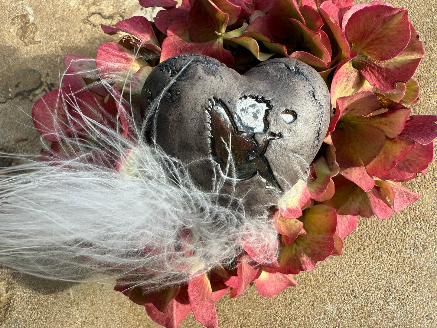 Deko Herz mit Engel