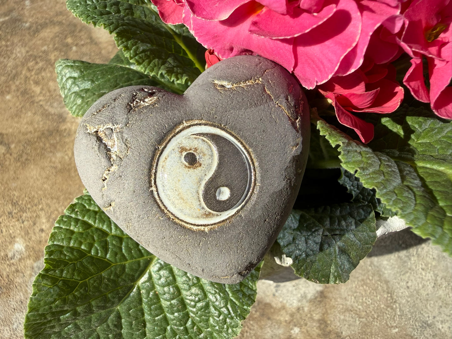 Deko Herz mit Yin & Yang