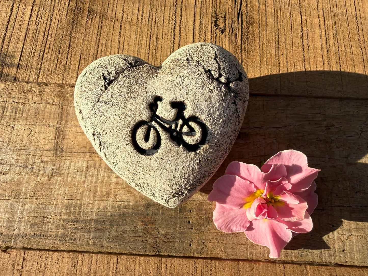 Deko Herz mit Fahrrad