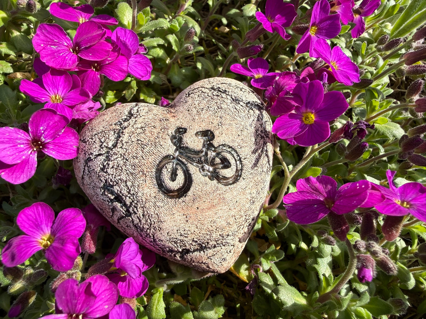 Deko Herz mit Fahrrad