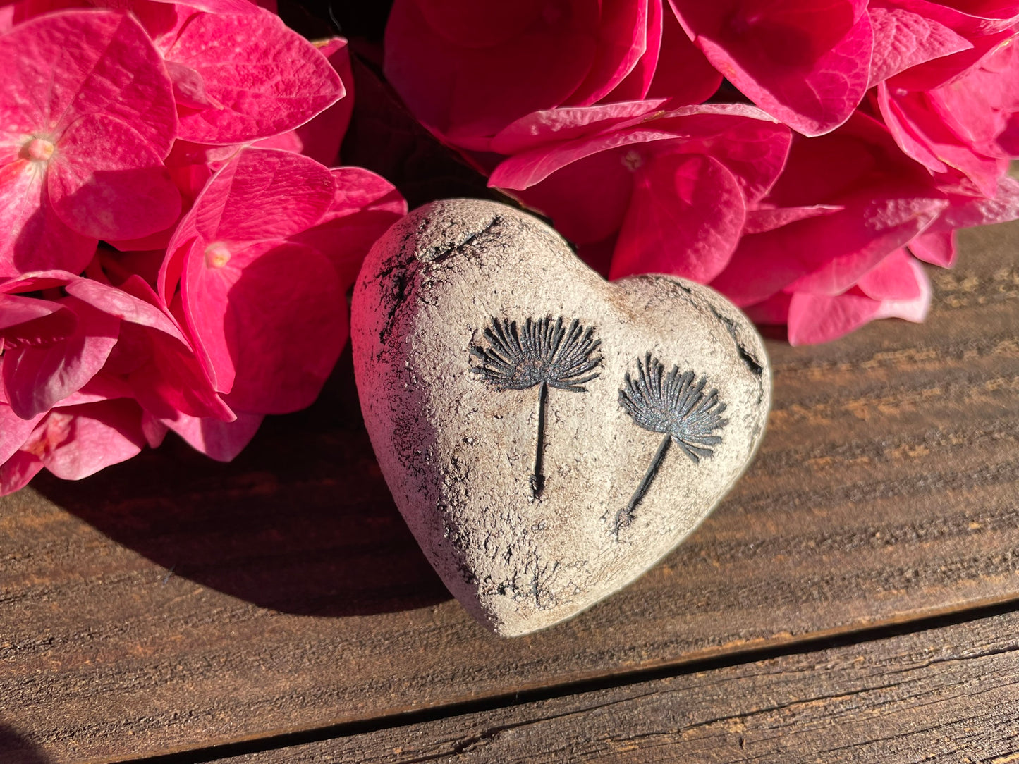 Deko Herz mit Pusteblume