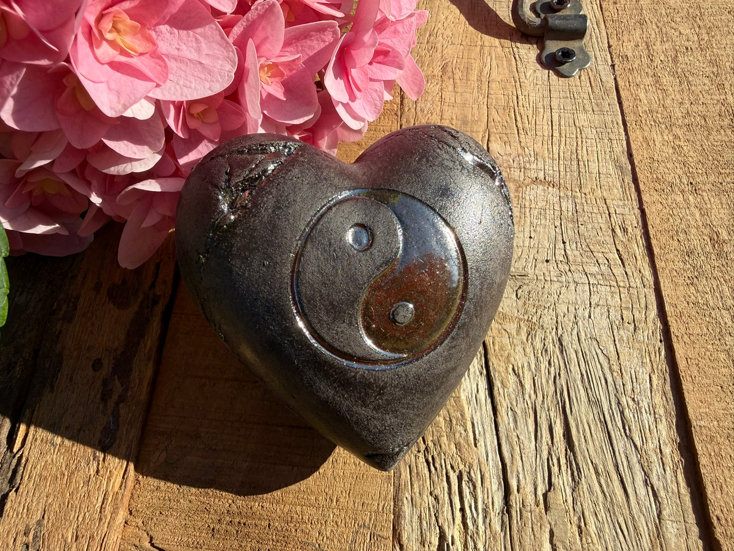 Deko Herz mit Yin & Yang