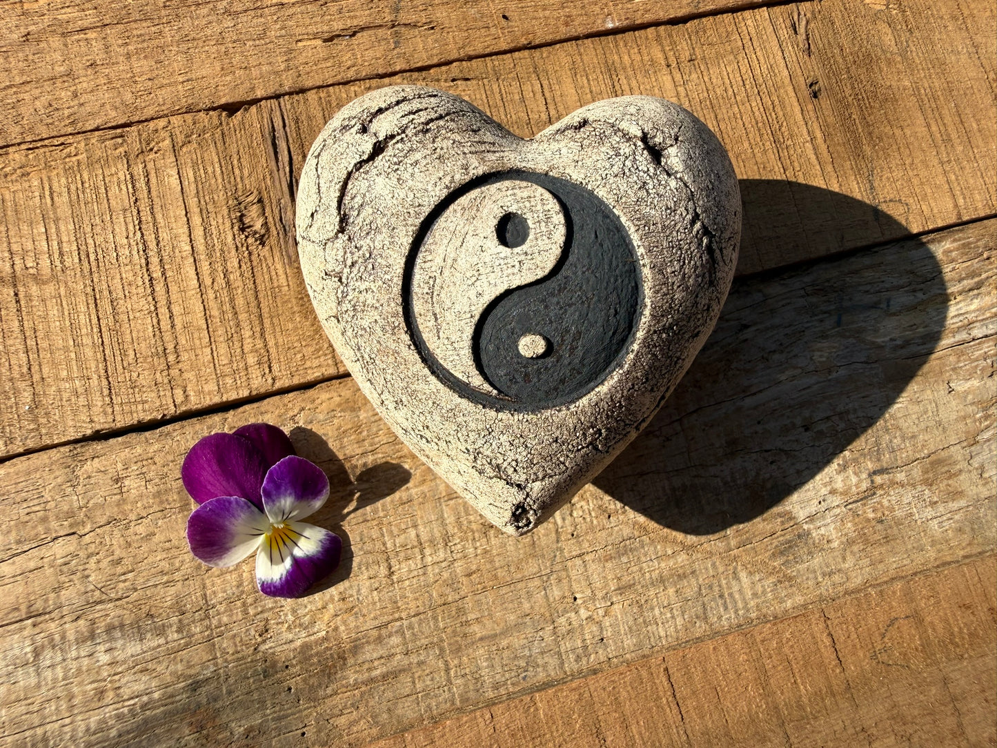 Deko Herz mit Yin & Yang