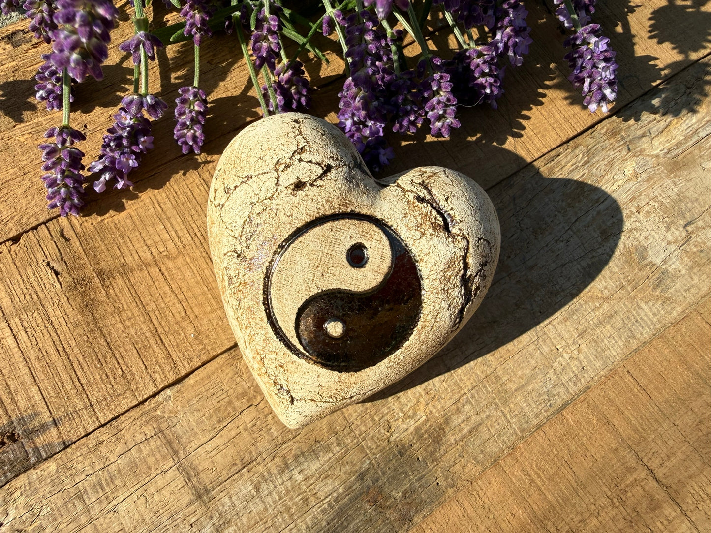 Deko Herz mit Yin & Yang
