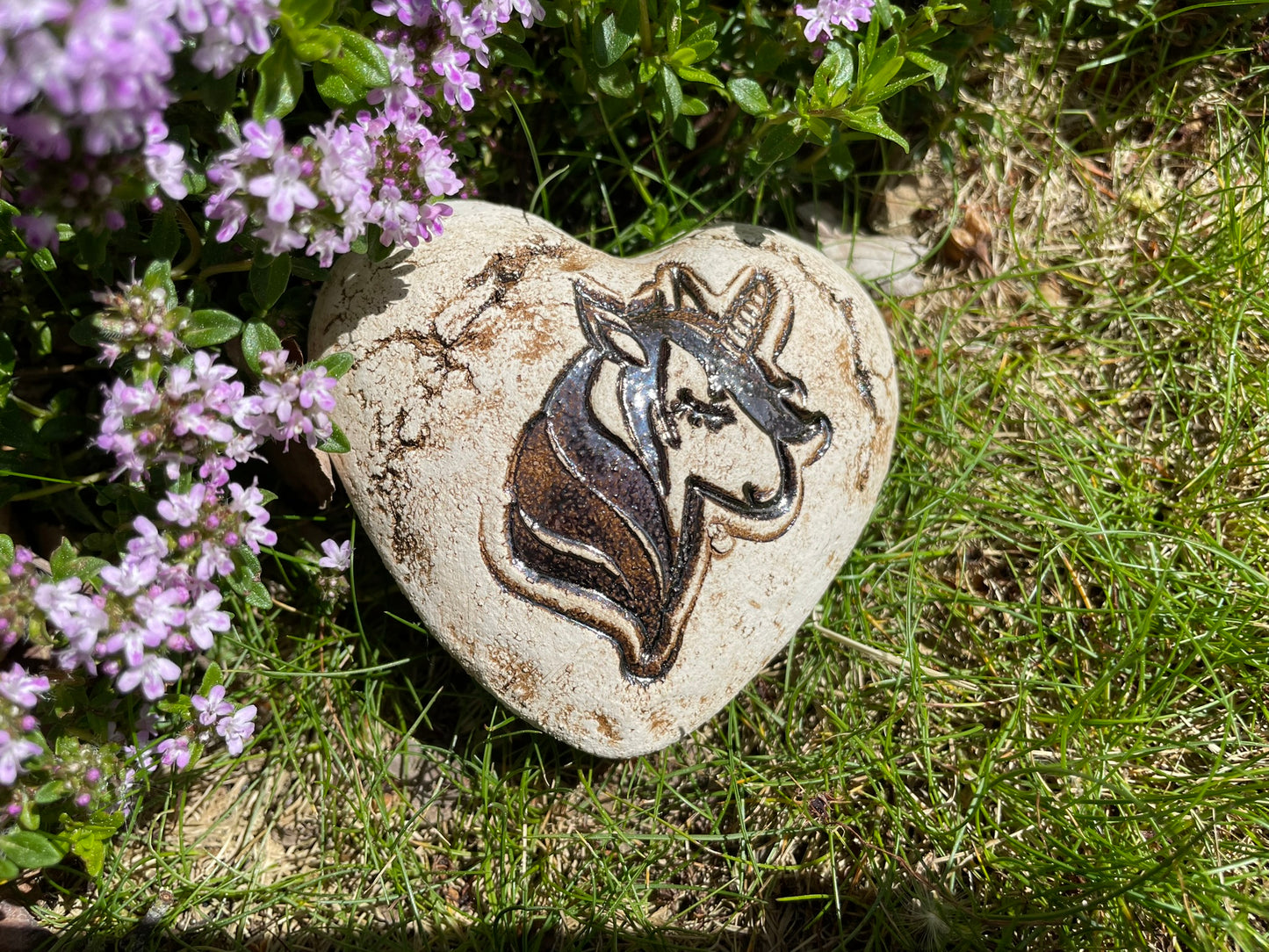 Deko Herz mit Einhorn