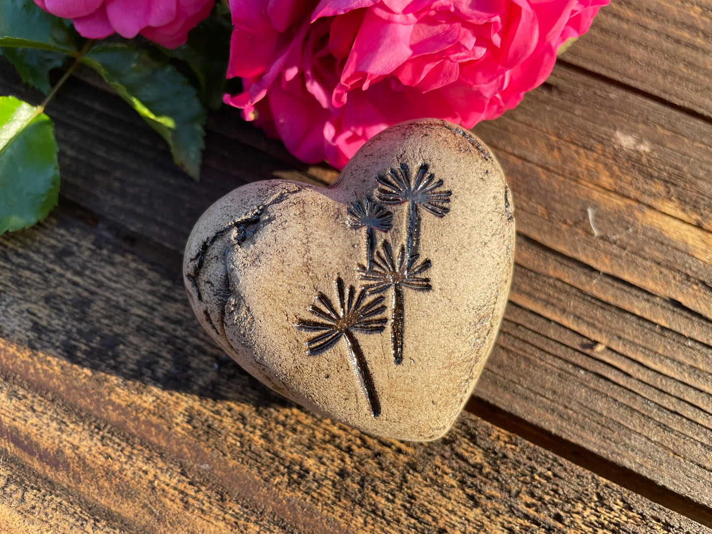 Deko Herz mit Pusteblume