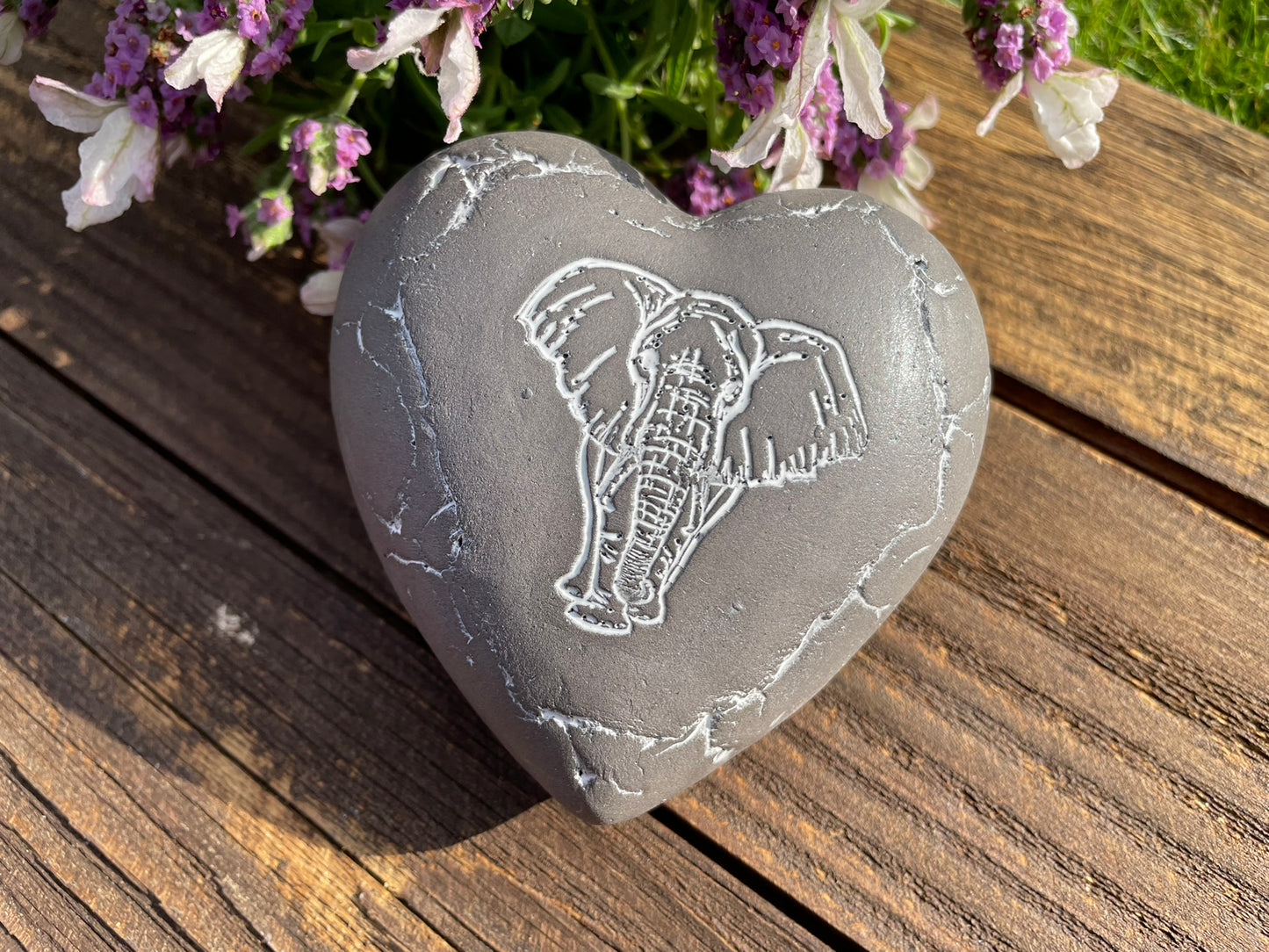 Deko Herz mit Elefant