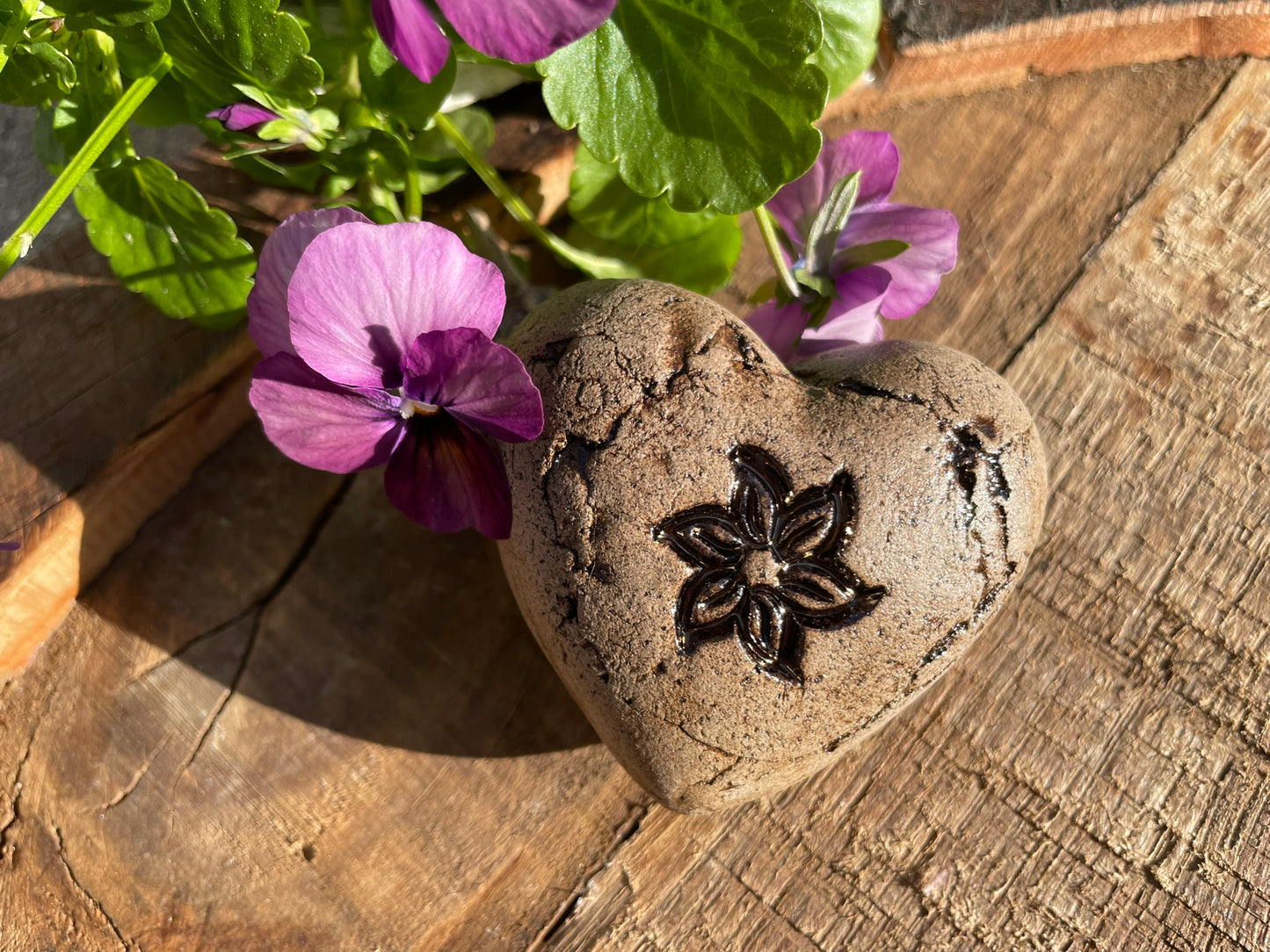 Deko Herz mit Blume Narzisse