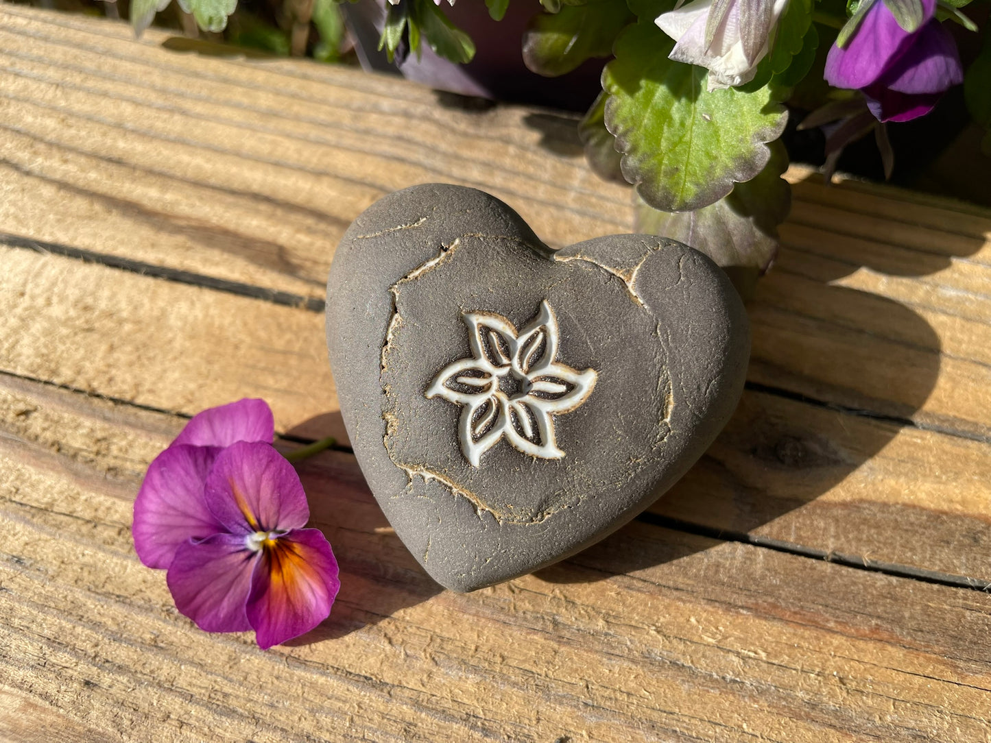 Deko Herz mit Blume Narzisse