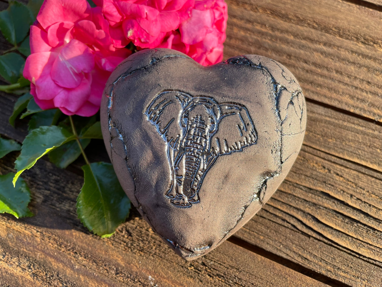 Deko Herz mit Elefant