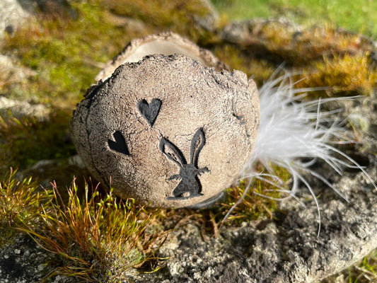 Kugel Licht Ø 8 cm mit Osterhase