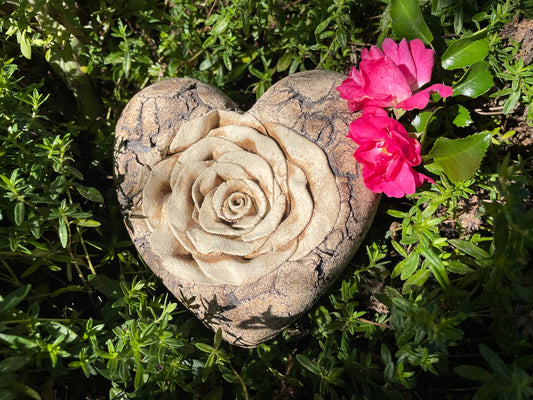 Deko Herz mit Rose