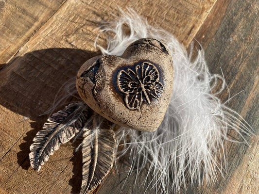 Deko Herz mit Schmetterling