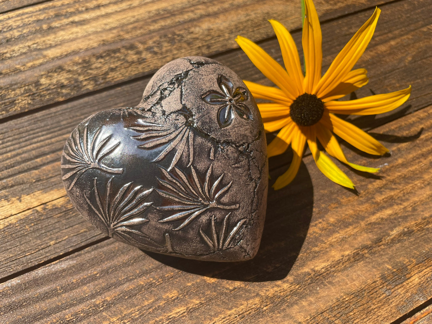Deko Herz mit Blume Frühlingsstern