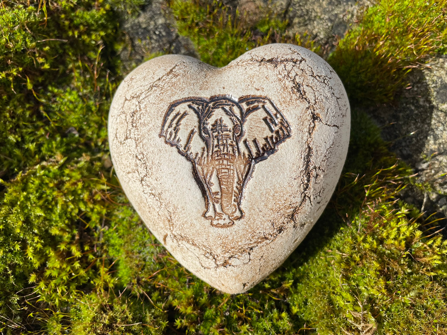 Deko Herz mit Elefant