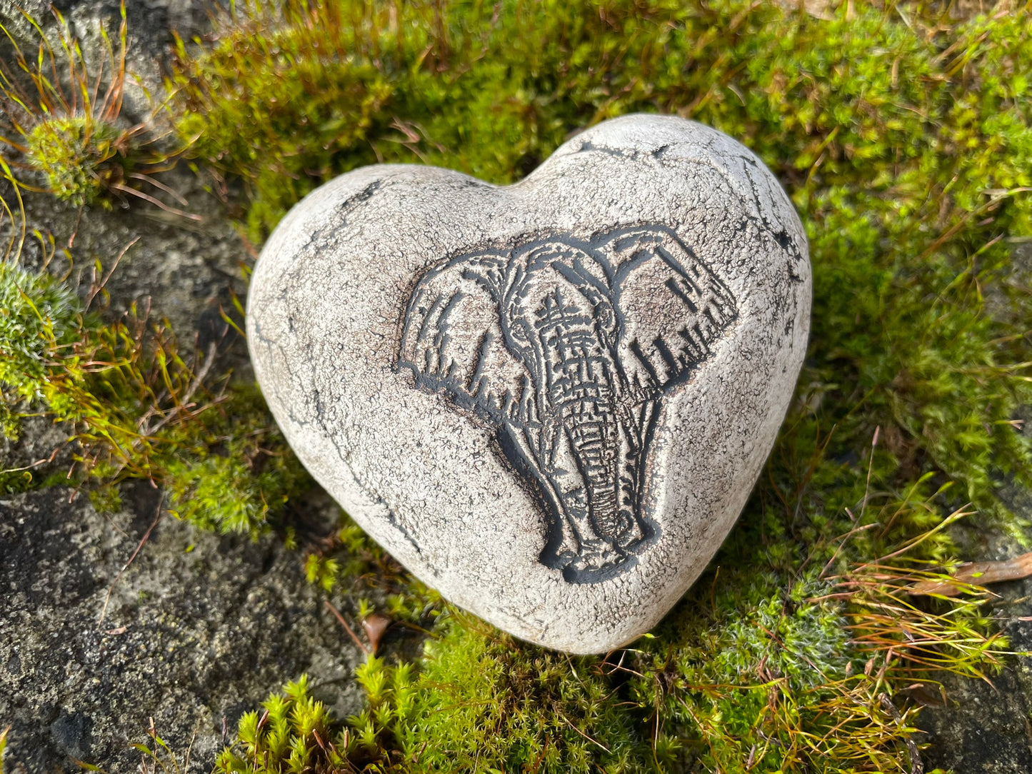 Deko Herz mit Elefant