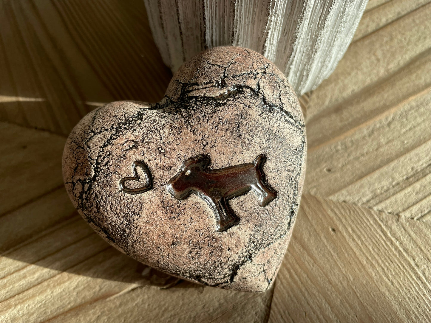 Deko Herz mit Hund