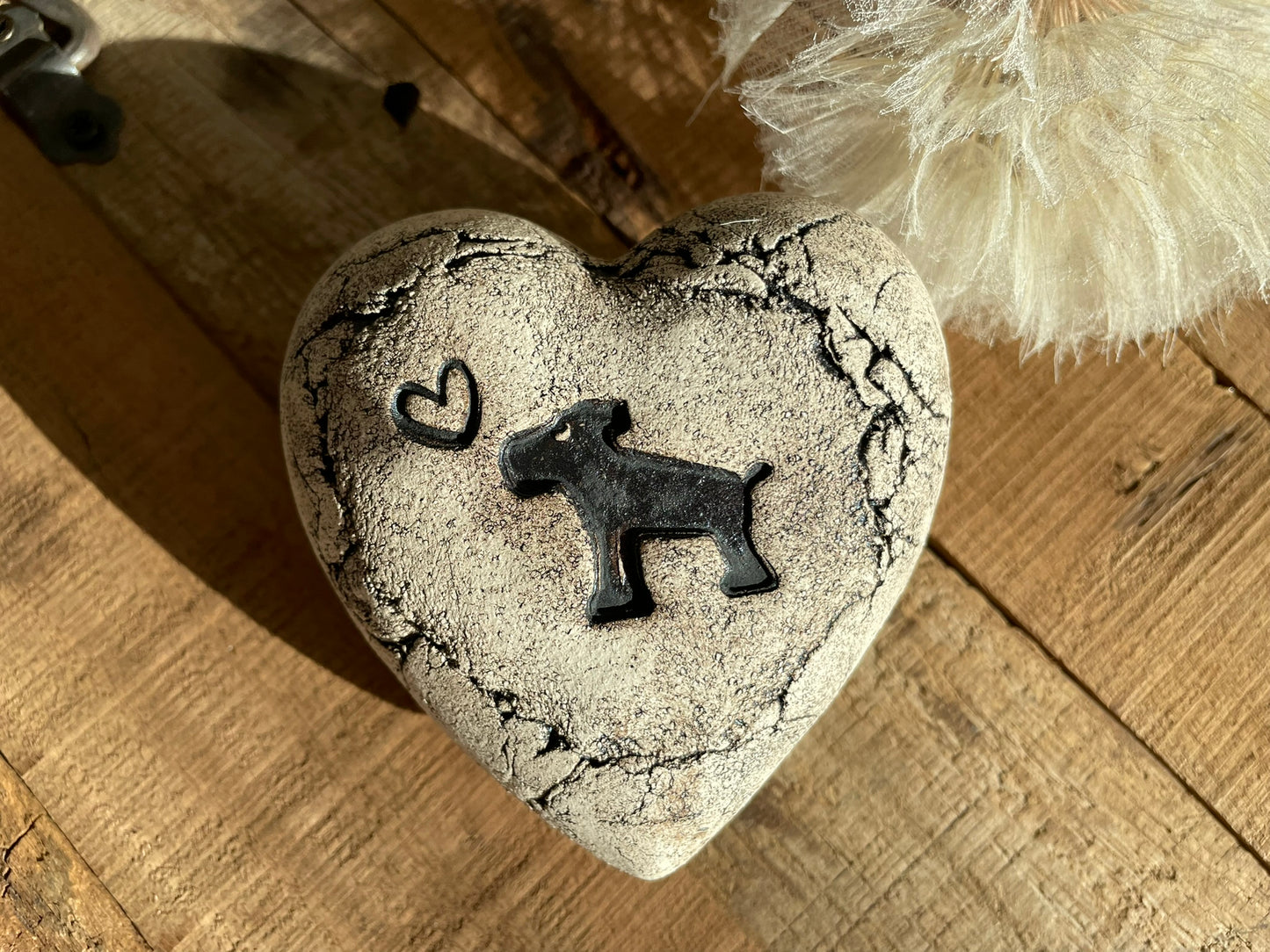 Deko Herz mit Hund