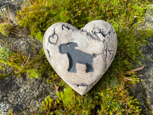 Deko Herz mit Hund