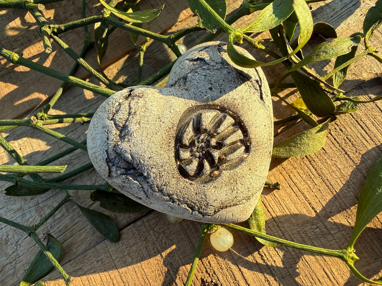 Deko Herz mit Schnecke